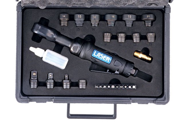 Laser Tools 9016 Go Thru Air Ratchet Socket & Bit Set Laser Tools