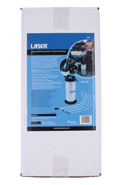 Laser Tools 9020 Manual/Pneumatic Fluid Extractor 6L Laser Tools