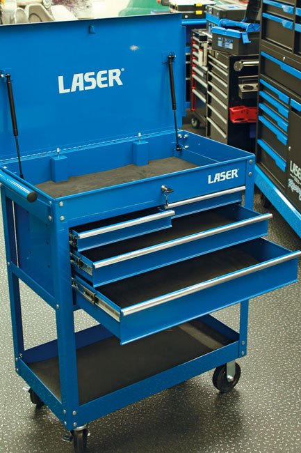 Laser Tools 9026 Workshop Tool Trolley - 4 Drawer Laser Tools