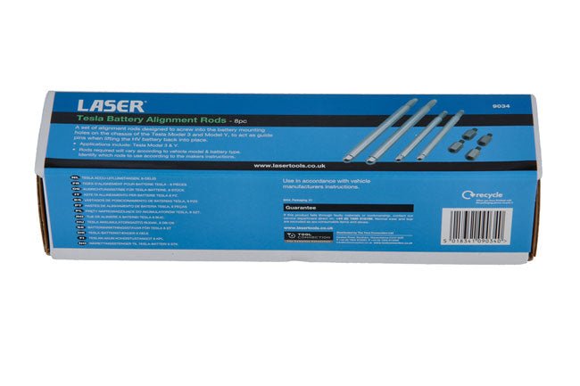 Laser Tools 9034 Tesla Battery Alignment Rods 8pc Laser Tools
