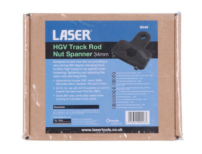 Laser Tools 9046 HGV Track Rod Nut Spanner - 34mm Laser Tools
