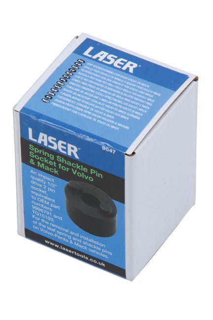 Laser Tools 9047 Spring Shackle Pin Socket for Volvo & Mack Laser Tools