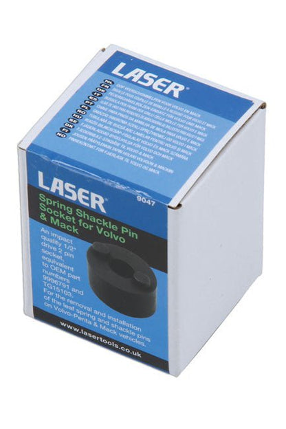 Laser Tools 9047 Spring Shackle Pin Socket for Volvo & Mack Laser Tools