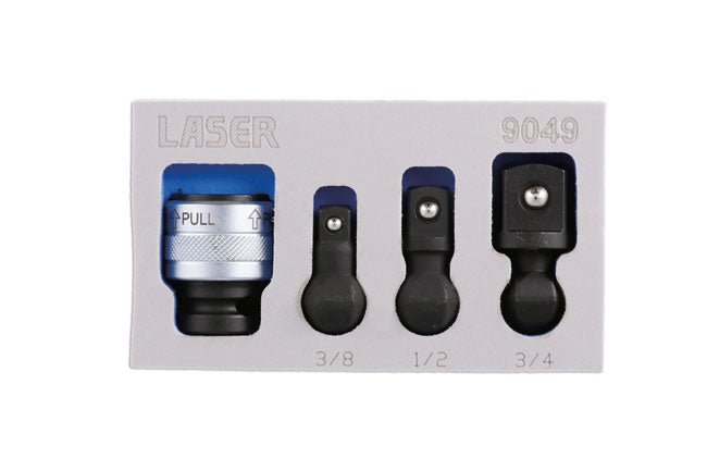 Laser Tools 9049 Impact Universal Joint Set 1/2"D 4pc Laser Tools