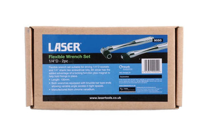 Laser Tools 9050 Flexible Wrench Set 1/4"D 2pc Laser Tools