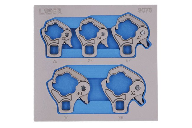 Laser Tools 9076 Ratchet Flare Nut Wrench Set 1/2"D 22mm - 32mm Laser Tools