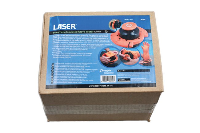 Laser Tools 9080 Pneumatic Insulated Glove Tester 100mm Laser Tools