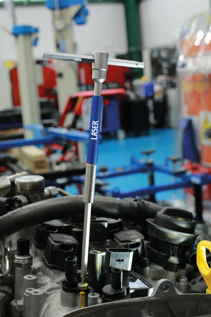 Laser Tools 9114 Interchangeable 3-Way T-Handle Spinner & Hex Bit Set - 6pc Laser Tools