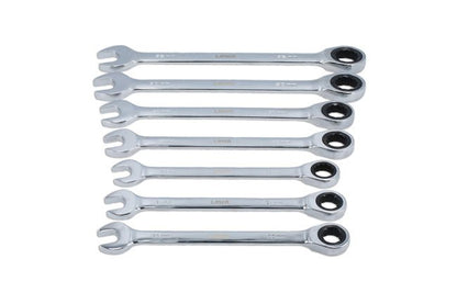 Laser Tools 9124 Ratchet Ring Combination Spanner Set 20 - 32mm - 7pc Laser Tools