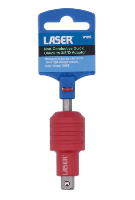 Laser Tools 9126 Non-Conductive Insulated Quick Chuck to 3/8"D Adaptor Laser Tools