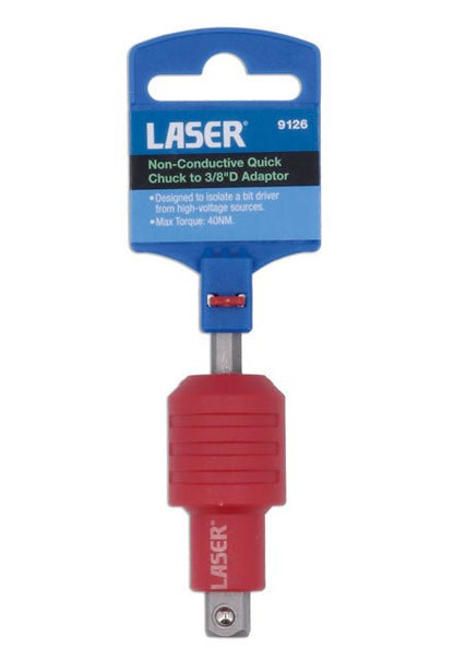 Laser Tools 9126 Non-Conductive Insulated Quick Chuck to 3/8"D Adaptor Laser Tools