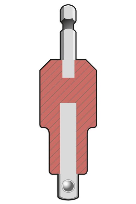 Laser Tools 9126 Non-Conductive Insulated Quick Chuck to 3/8"D Adaptor Laser Tools