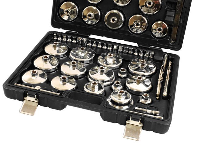 Laser Tools 9128 Oil Filter Cup Wrench & Drain Key Kit - 58pc Laser Tools