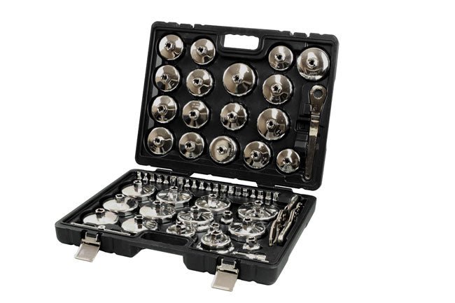 Laser Tools 9128 Oil Filter Cup Wrench & Drain Key Kit - 58pc Laser Tools