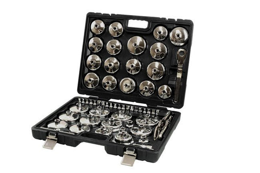 Laser Tools 9128 Oil Filter Cup Wrench & Drain Key Kit - 58pc Laser Tools