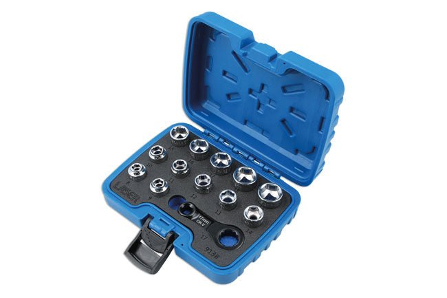 Laser Tools 9138 Ratchet Torque Adaptor with Shallow Insert Sockets 13pc Laser Tools
