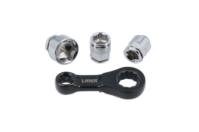 Laser Tools 9138 Ratchet Torque Adaptor with Shallow Insert Sockets 13pc Laser Tools