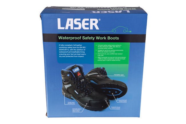 Laser Tools 9161 Waterproof Safety Work Boots, Size 10 (UK) / 44 (EU) Laser Tools