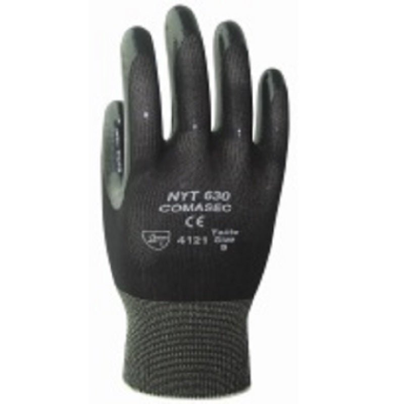 Marigold NYT630 Black Nitrile Coated Work Gloves Ansell