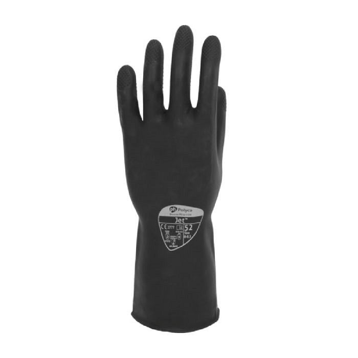 Polyco Jet Black Heavy Duty Rubber Gloves – Case of 48 Pairs Polyco Healthline