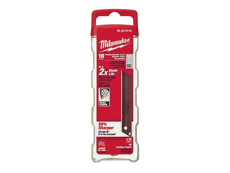 Milwaukee 48229118 Snap-Off Blades 18mm Pack 10 Milwaukee