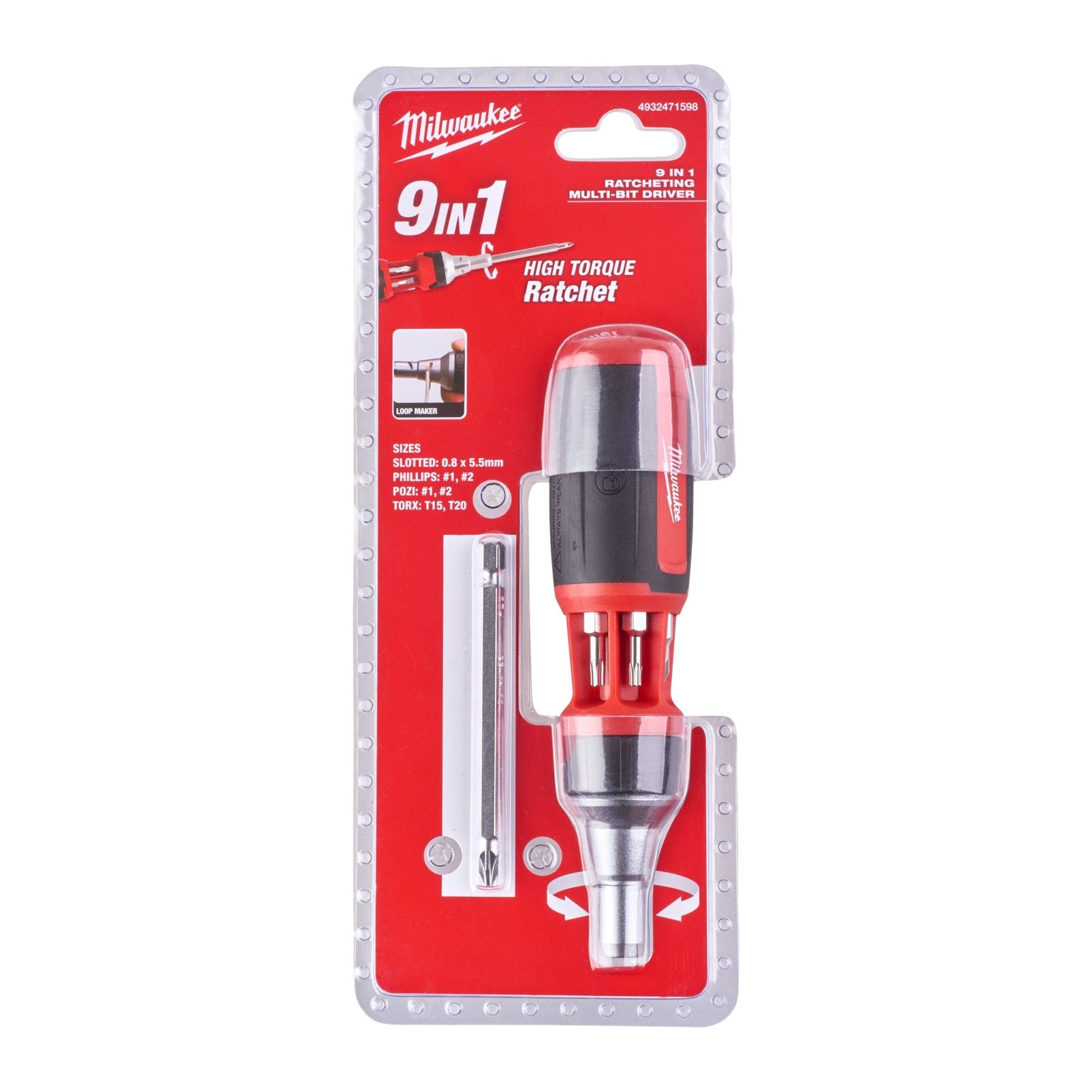 Milwaukee 9-In-1 Multi-Bit Screwdriver 4932471598 Milwaukee