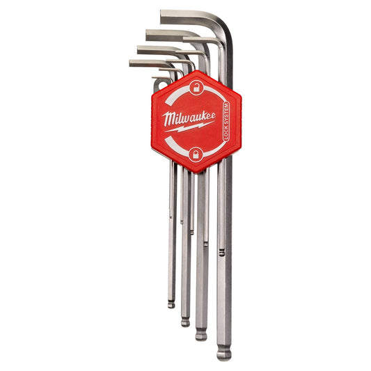 Milwaukee Ball End Hex Key Set 9 Piece 1.5mm-10mm 4932478621 Milwaukee