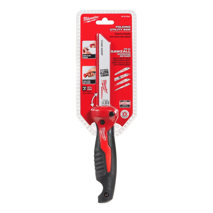 Milwaukee Folding Drywall Plaster Jab Saw with Rubber Mould Grip 48220305 Milwaukee