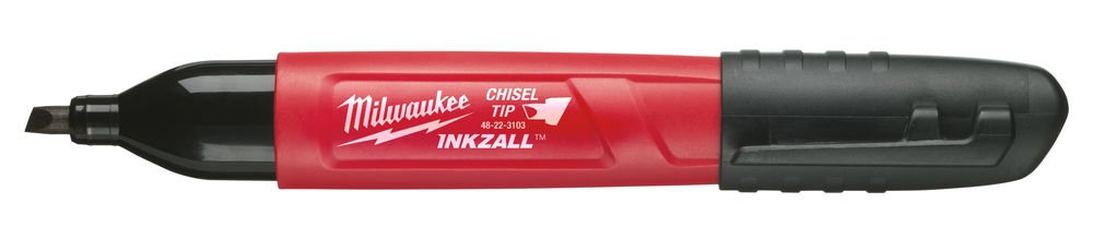 Milwaukee Inkzall Chisel Point Permanant Marker Black 48223103 Milwaukee