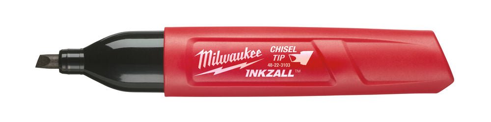 Milwaukee Inkzall Chisel Point Permanant Marker Black 48223103 Milwaukee