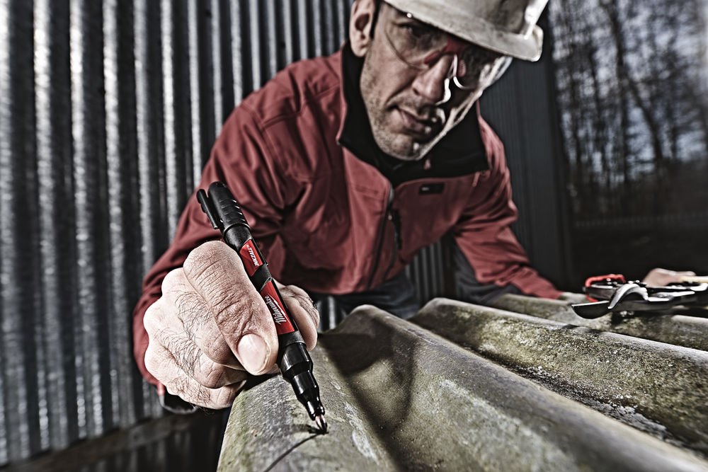 Milwaukee Inkzall Fine Point Permanant Black Marker With Stylus 48223101 Milwaukee