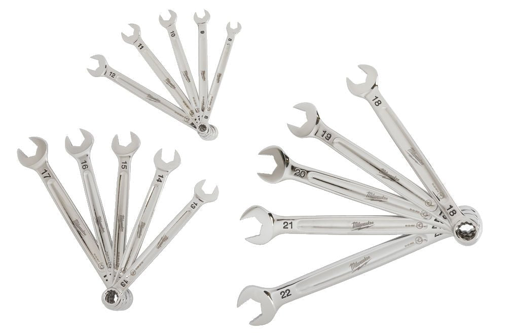 Milwaukee MAX BITE 15 Piece Metric Combination Spanner Set 4932464258 Milwaukee