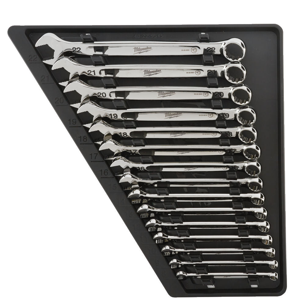 Milwaukee MAX BITE 15 Piece Metric Combination Spanner Set 4932464258 Milwaukee