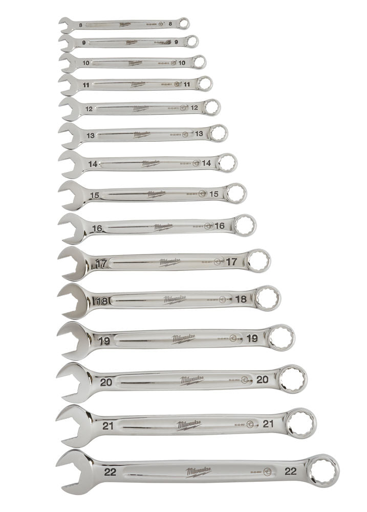 Milwaukee MAX BITE 15 Piece Metric Combination Spanner Set 4932464258 Milwaukee