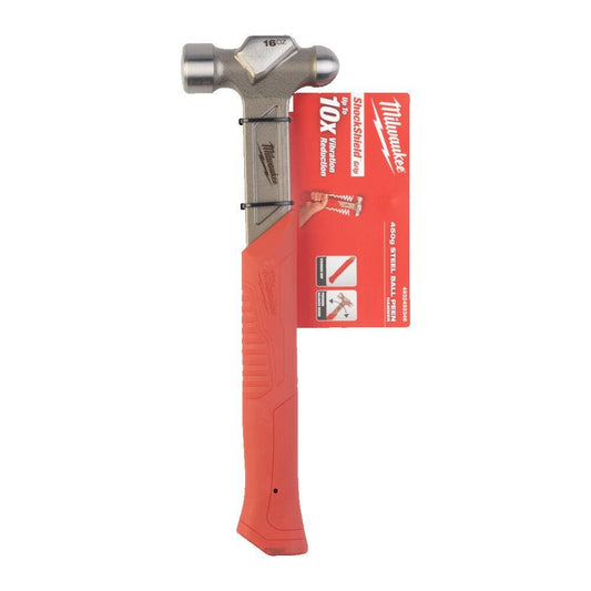 Milwaukee Steel 450g 16oz Ball Peen Hammer 4932492346 Milwaukee