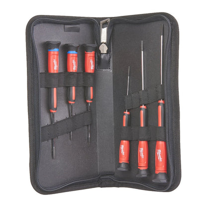Milwaukee Precision Screwdriver Set 6pc Pozi & Slotted 4932471869 Milwaukee