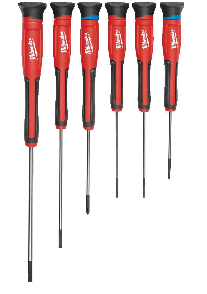 Milwaukee Precision Screwdriver Set 6pc Pozi & Slotted 4932471869 Milwaukee