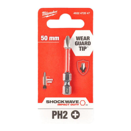 Milwaukee ShockWave Impact Duty PH2 x 50mm Screwdriving Bit Milwaukee