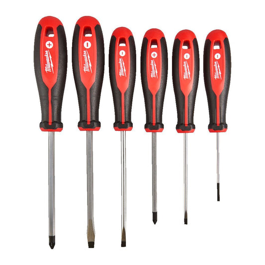 Milwaukee Tri-Lobe 6 Piece Screwdriver Set Slotted & Pozi Milwaukee