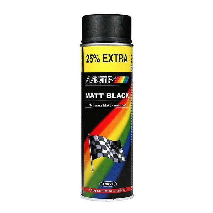 Motip Matt Black Spray Paint 500ml Motip
