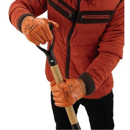 Pair Ansell 23-191 Winter Monkey Grip Waterproof PVC Winter Lined Gloves Ansell