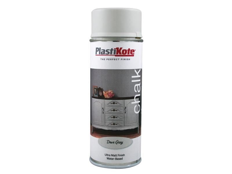 Plastikote Chalk Finish Spray Dove Grey 400ml Plastikote