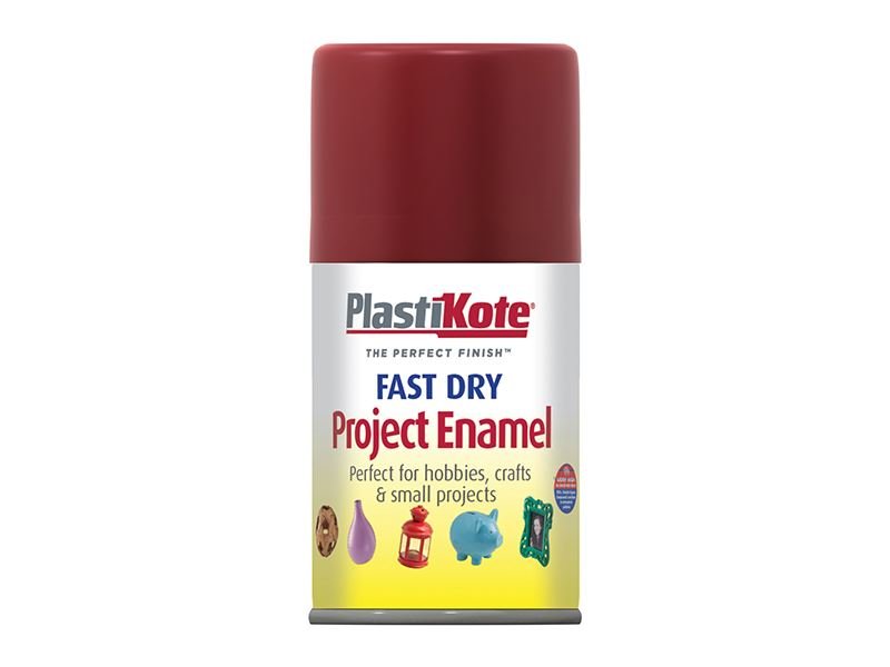 Plastikote Fast Dry Enamel Aerosol Metallic Red 100ml Plastikote