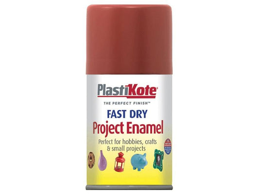 Plastikote Fast Dry Enamel Aerosol Nut Brown 100ml Plastikote