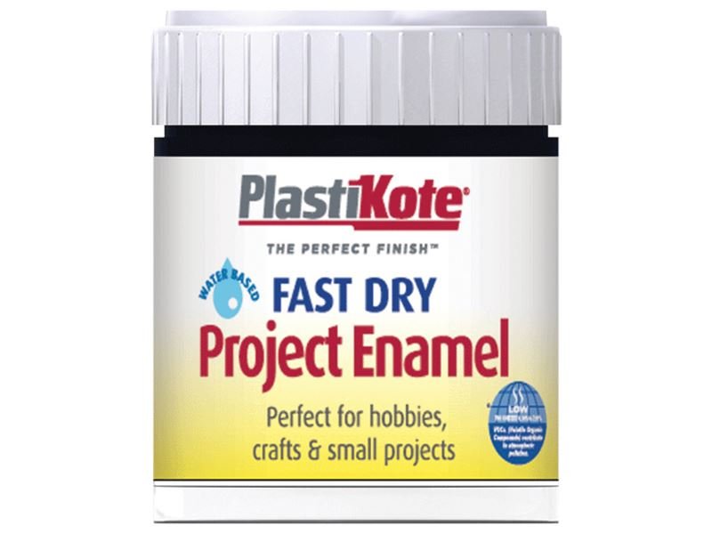 Plastikote Fast Dry Enamel Paint B1 Bottle Gloss Black 59ml Plastikote