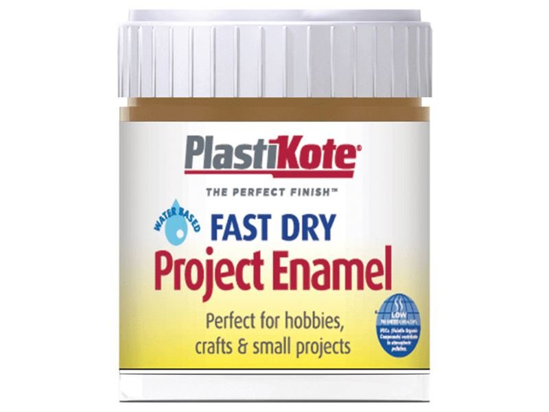 Plastikote Fast Dry Enamel Paint B17 Bottle Nut Brown 59ml Plastikote