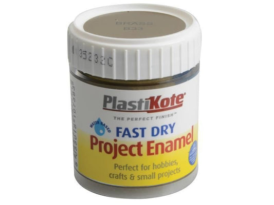 Plastikote Fast Dry Enamel Paint B33 Bottle Brass 59ml Plastikote