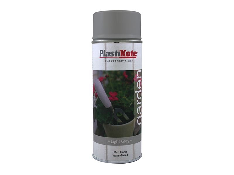 Plastikote Garden Colours Spray Paint Light Grey 400ml Plastikote