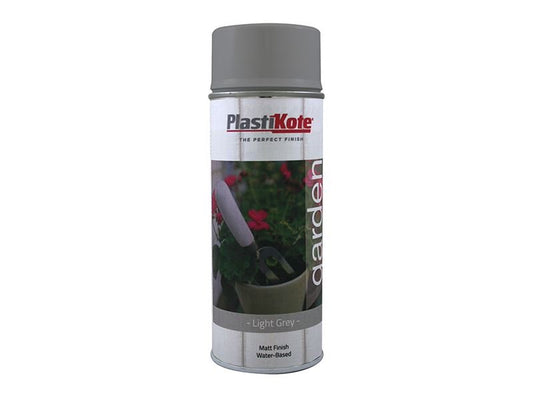 Plastikote Garden Colours Spray Paint Light Grey 400ml Plastikote