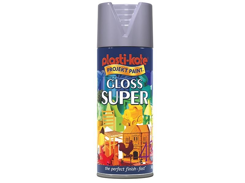 Plastikote Gloss Super Spray Aluminium 400ml Plastikote